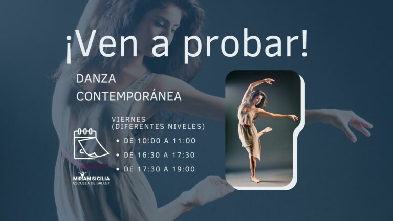 Danza Contemporánea - Curso de Verano 2023 - Escuela de Ballet Miriam Sicilia